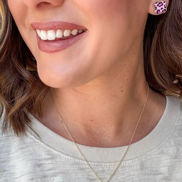 Lana Pink Leopard earrings - gold - Picture 3 of 3